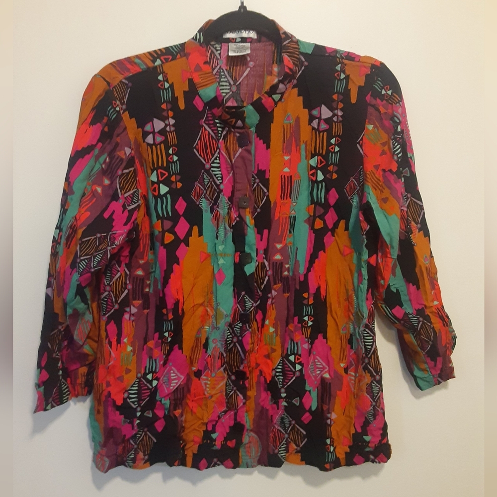 Colorful Geometric Women's Top